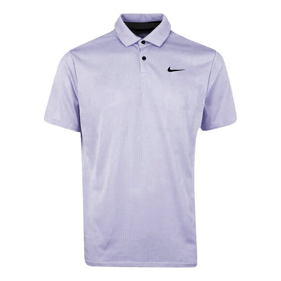 $80 NIKE GOLF JAQUARD TOUR POLO SHIRT DR5303-536 OXYGEN PURPLE/BLACK XL - Picture 1 of 9